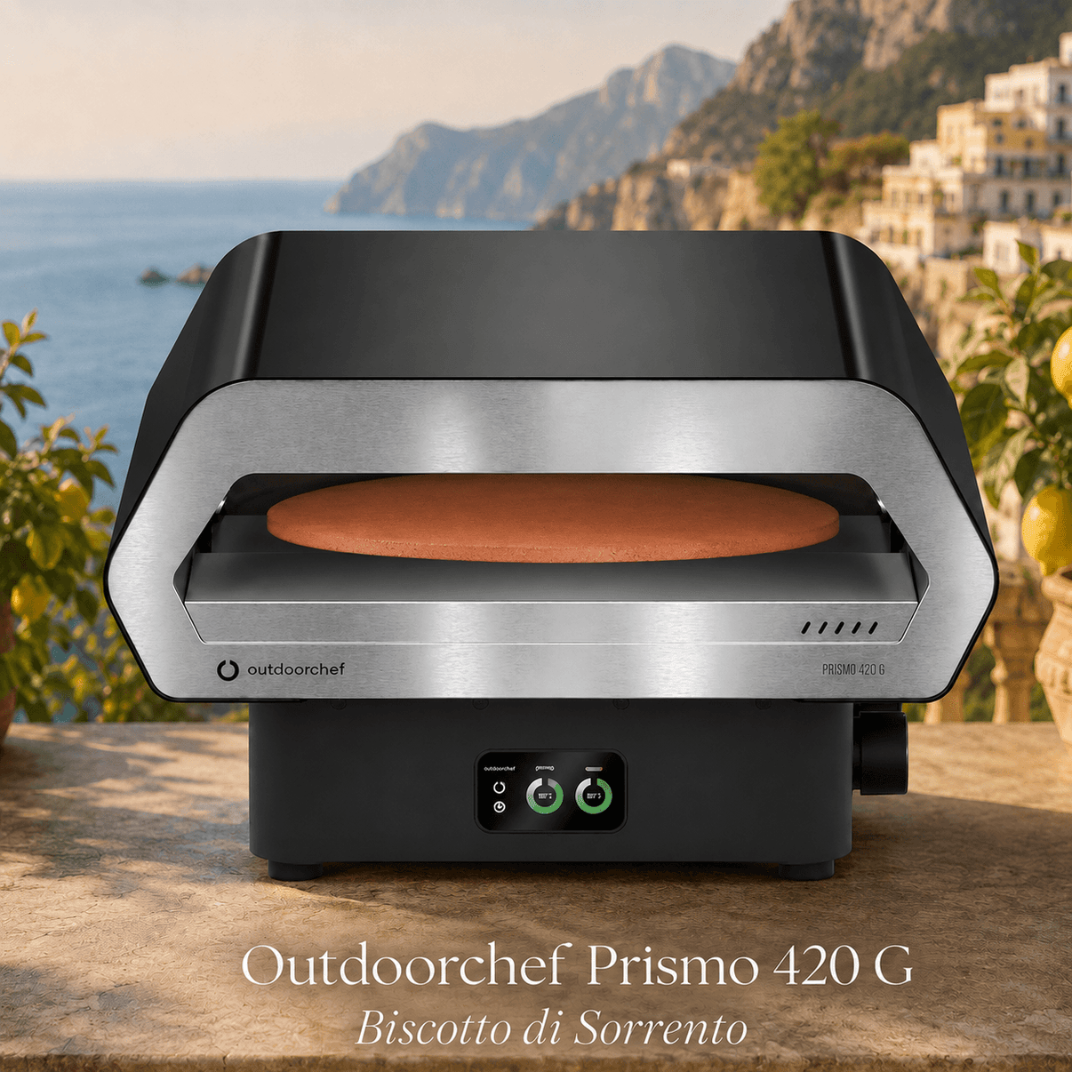 Outdoorchef Prismo 420 G Biscotto di Sorrento Pizza Stein – Original Upgrade für neapolitanische Pizza