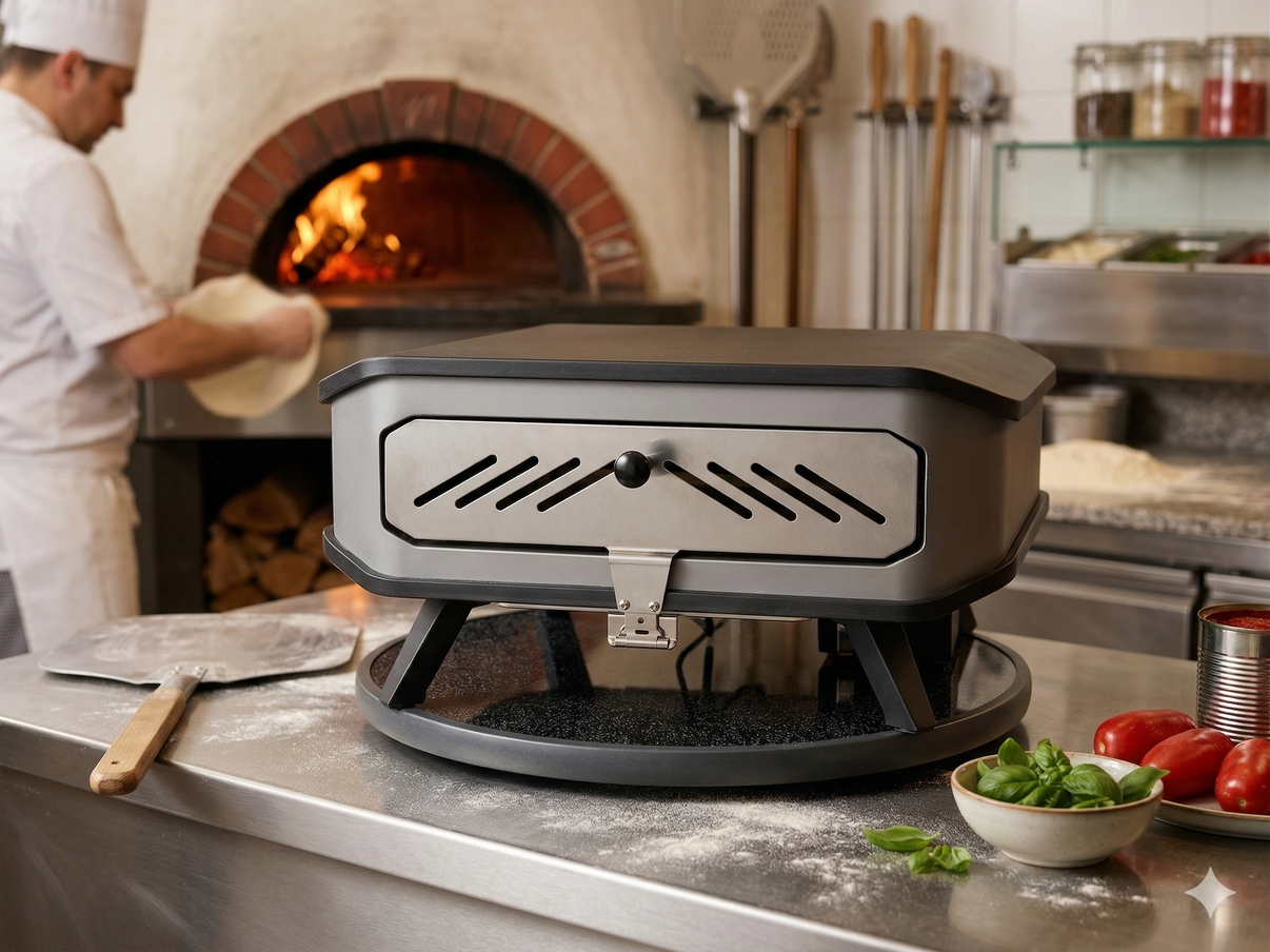 Pizzaofen Tür Edelstahl