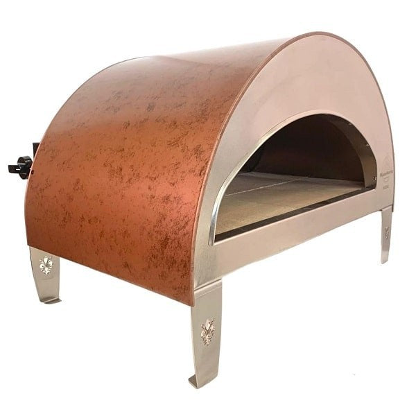 Emozione Großer Außen-Gasbackofen für 2 Pizzen "antik Kupfer" backfläche: 40x70cm